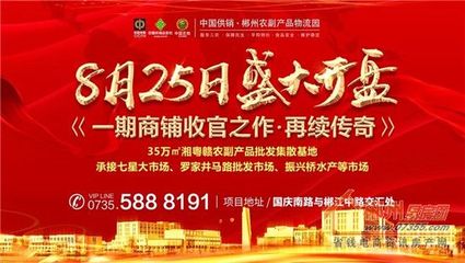 中國(guó)供銷&middot;郴州農(nóng)副產(chǎn)品物流園盛大開盤,一期農(nóng)批金鋪再續(xù)傳奇,□收官!